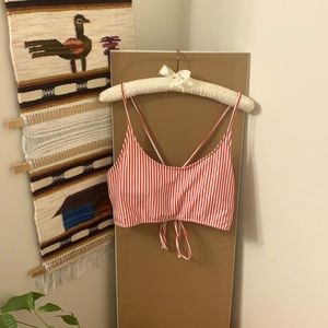 Striped High-waisted Bikini